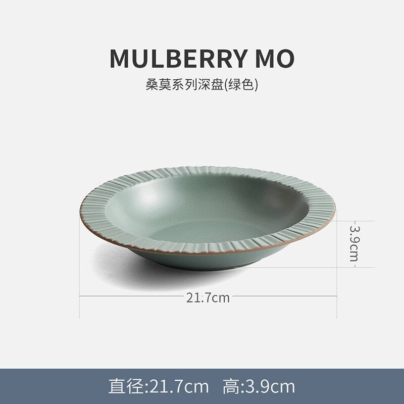 Porcelain Plates for Food Dinner Set Dishes Salad Soup Bowl Ceramic Plates and Bowls Set Tableware Set Service for