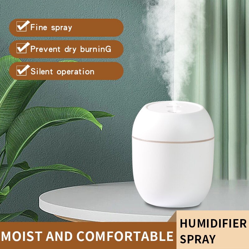 Mini Humidifier Usb For Household Use To Increase Air Humidity And Alleviate Skin Dryness Nightlight Mute Portable Desktop Small