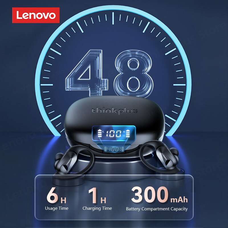 Lenovo LP75 Bluetooth 5.3 Earphones TWS Wireless Sport Headphones LED Digital Display HiFi Stereo Noise Reduction Gaming Earbuds