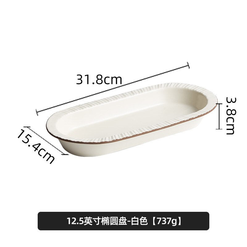 Porcelain Plates for Food Dinner Set Dishes Salad Soup Bowl Ceramic Plates and Bowls Set Tableware Set Service for